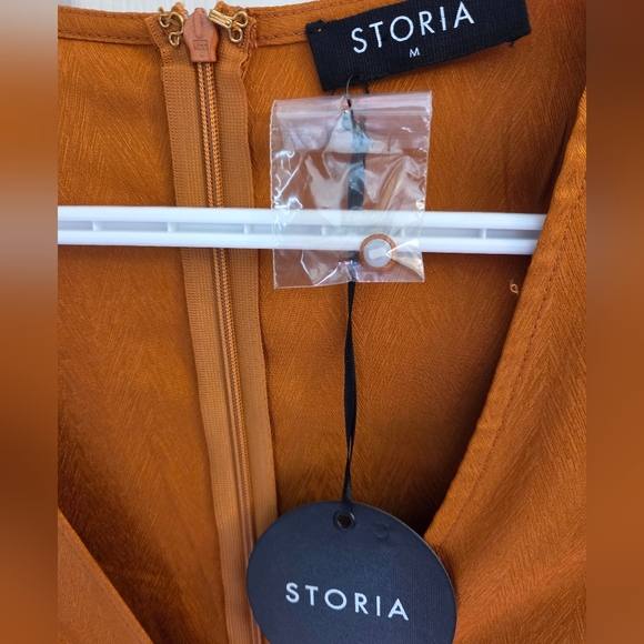 Storia V Neck Ruffle Dress - Picture 2 of 5